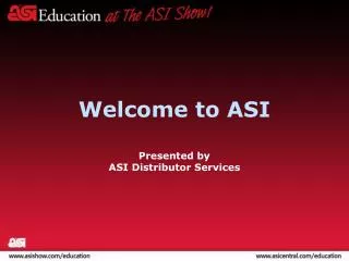 Welcome to ASI