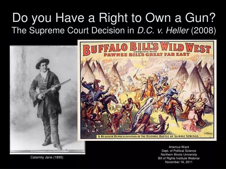 do you have a right to own a gun the supreme court decision in d c v heller 2008