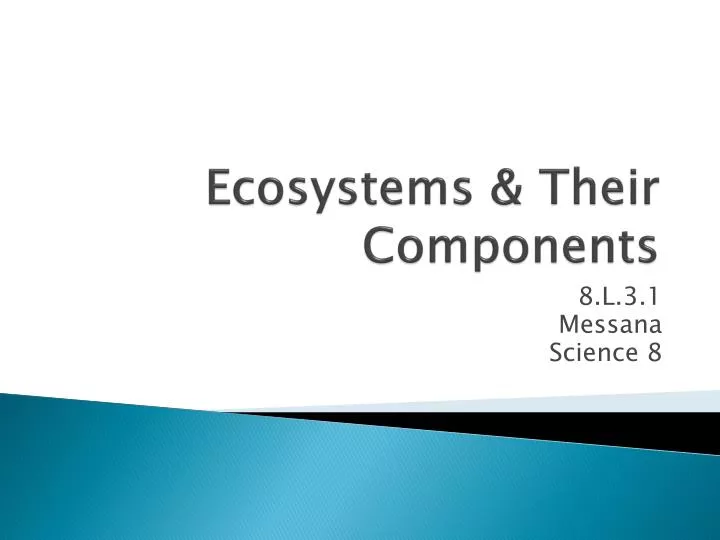 ecosystems their components