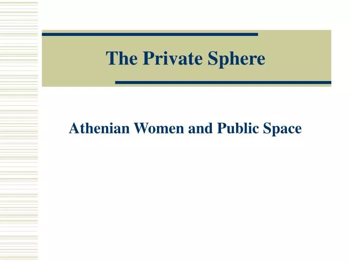 the private sphere