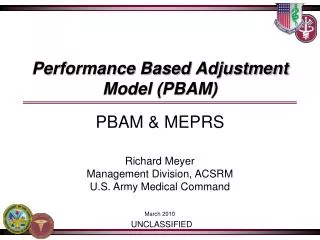 Performance Based Adjustment Model (PBAM)
