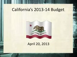 California’s 2 013-14 Budget