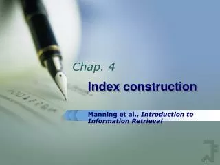 Index construction