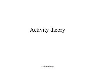 Activity theory