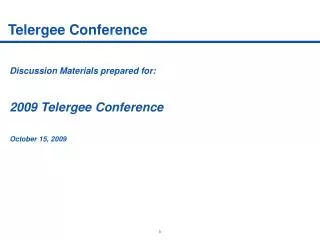 Telergee Conference