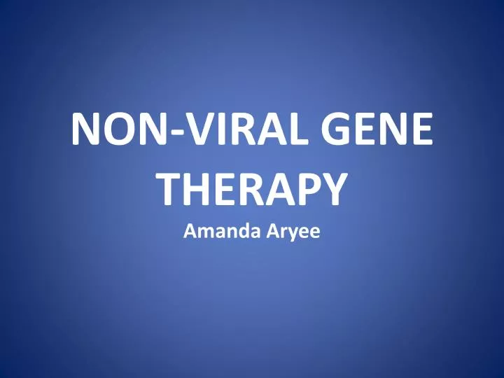 non viral gene therapy