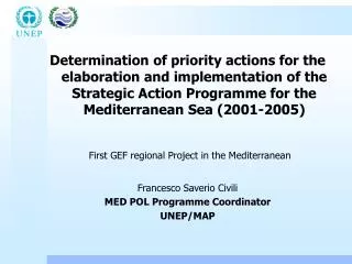 Determination of priority actions for the elaboration and implementation of the Strategic Action Programme for the Medit
