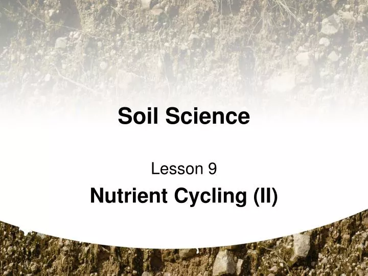 soil science