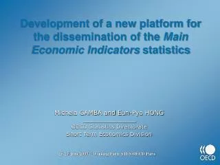 Development of a new platform for the dissemination of the Main Economic Indicators statistics