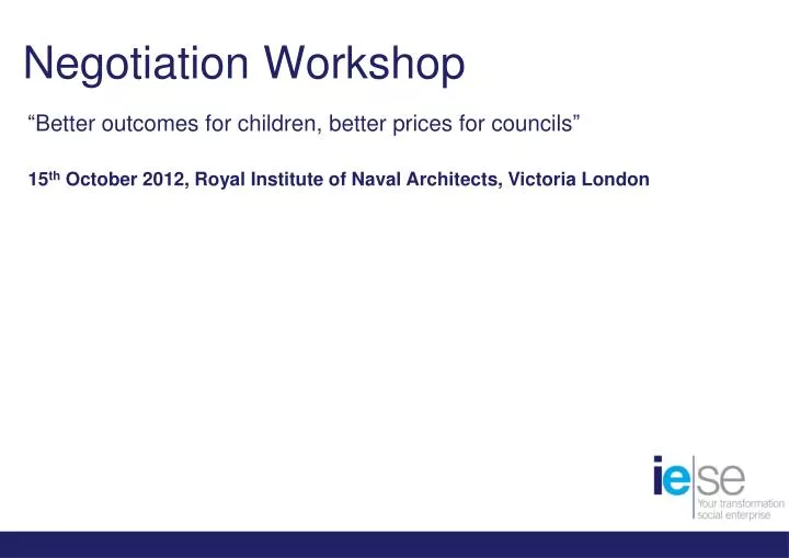 negotiation workshop