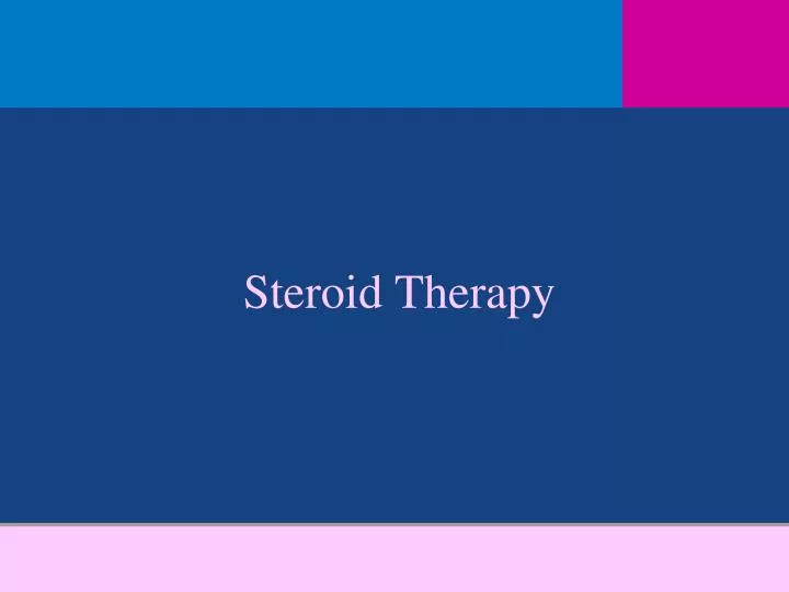 steroid therapy