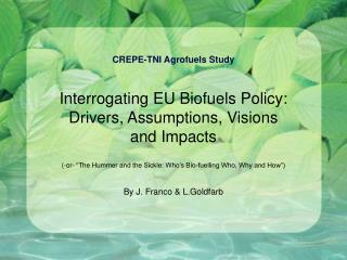 CREPE-TNI Agrofuels Study