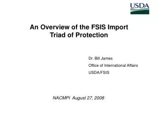 An Overview of the FSIS Import Triad of Protection