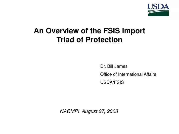 an overview of the fsis import triad of protection