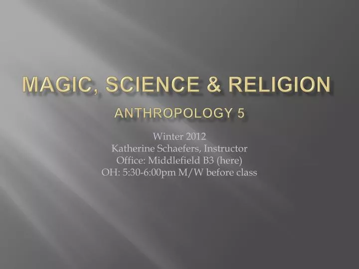 magic science religion anthropology 5