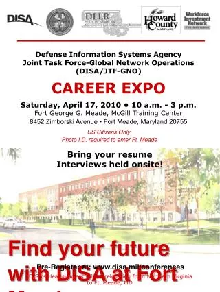 Find your future with DISA at Fort Meade