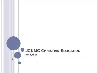 JCUMC Christian Education