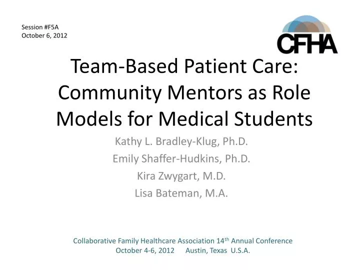 team based patient care community mentors as role models for medical students