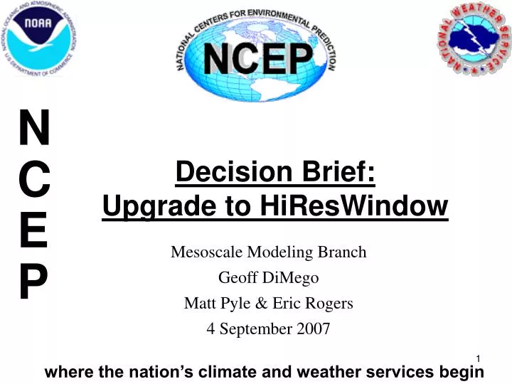 decision brief upgrade to hireswindow