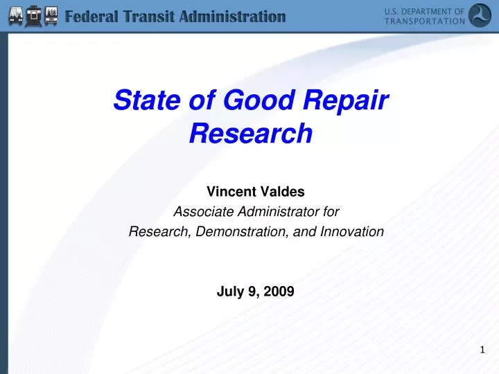 state of good repair research