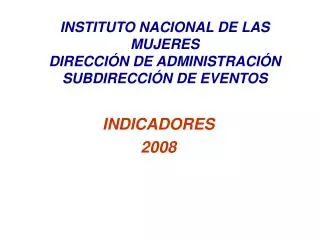 INDICADORES 2008