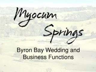 Byron Bay Wedding Reception
