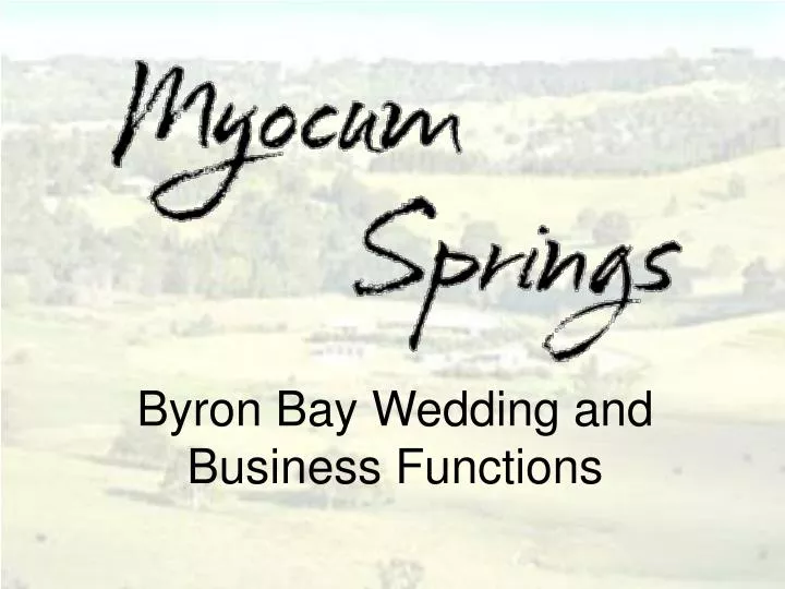 byron bay wedding and business functions