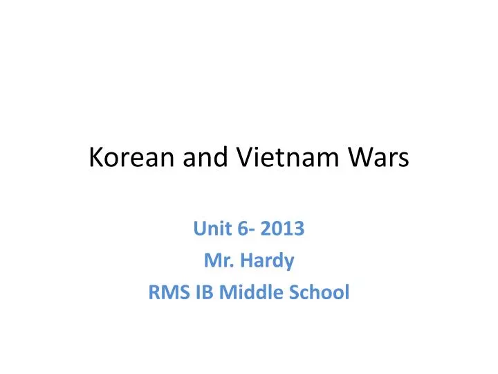 korean and vietnam wars