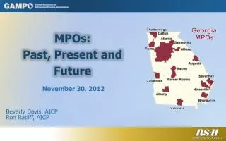 MPOs: Past, Present and Future