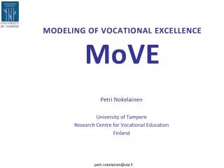 MODELING OF VOCATIONAL EXCELLENCE MoVE