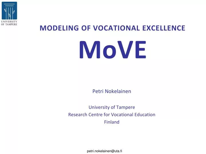 modeling of vocational excellence move