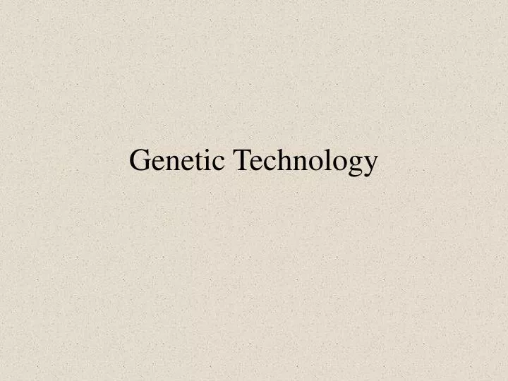 genetic technology