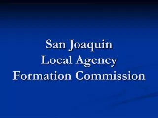 San Joaquin Local Agency Formation Commission