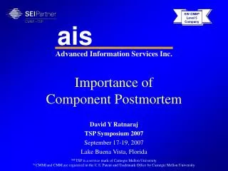 Importance of Component Postmortem