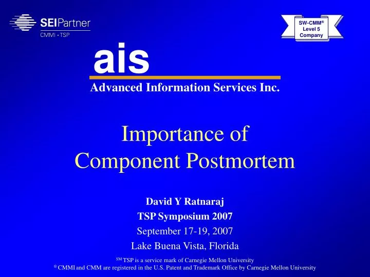 importance of component postmortem