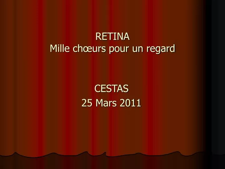 retina mille ch urs pour un regard