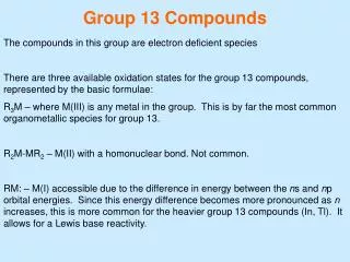 Group 13 Compounds