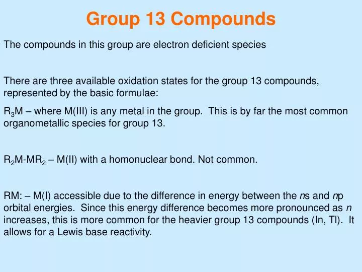 group 13 compounds