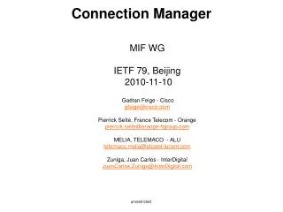 Connection Manager