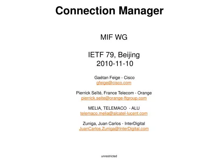 connection manager