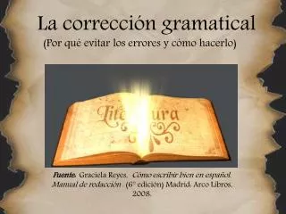 La correcci ón gramatical