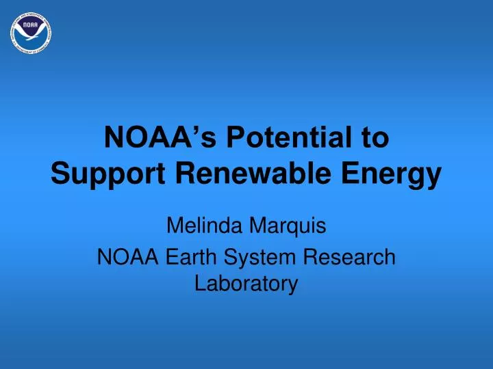 noaa s potential to support renewable energy