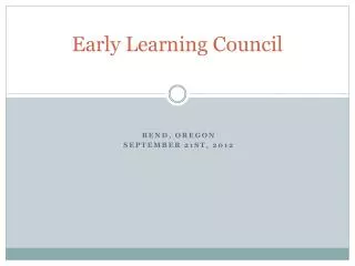 Early Learning Council