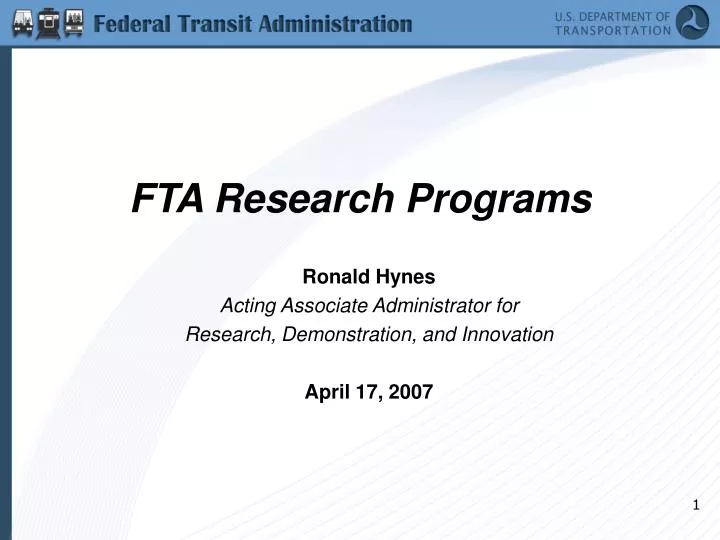 fta research programs