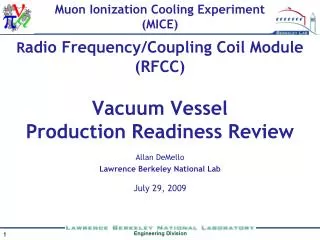 Vacuum Vessel Production Readiness Review