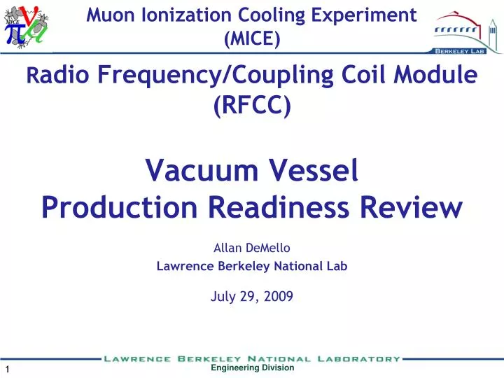 vacuum vessel production readiness review