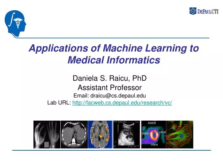 applications of machine learning to medical informatics