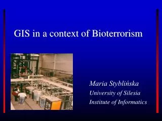 GIS in a context of Bioterrorism