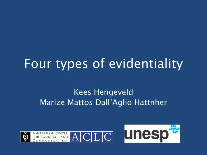 four types of evidentiality