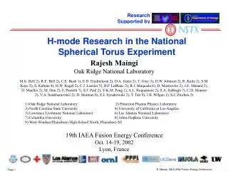 H-mode Research in the National Spherical Torus Experiment